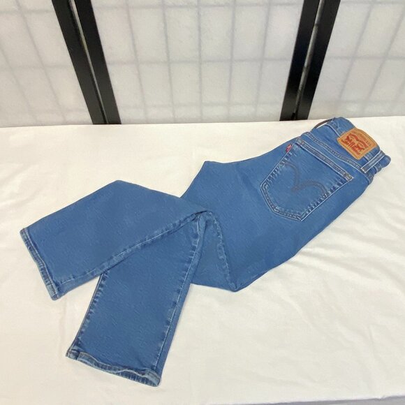 Stretch Vintage Inspired Button Fly Jeans Medium Wash Levi's Wedgie Straight - Picture 12 of 15
